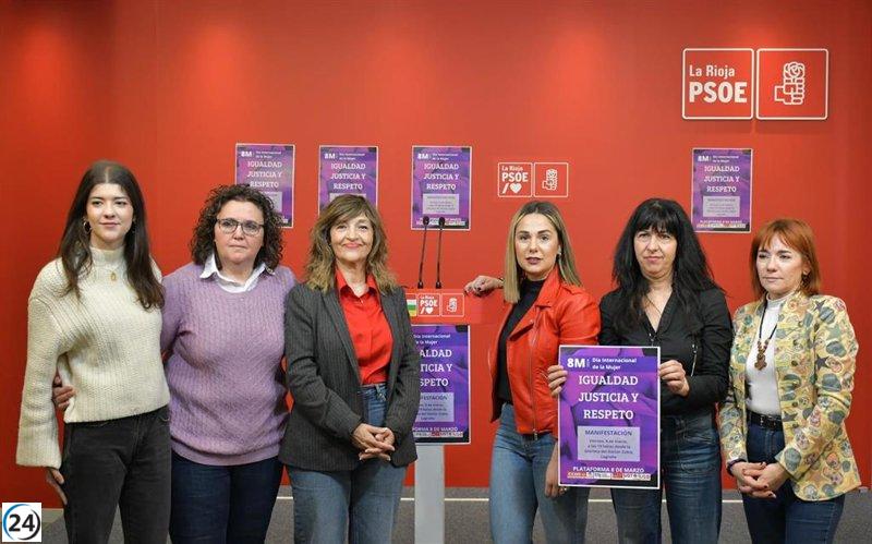 La Plataforma 8 de Marzo exige la implementación de la Ley de Igualdad y critica a Capellan por no avanzar en su cumplimiento.
