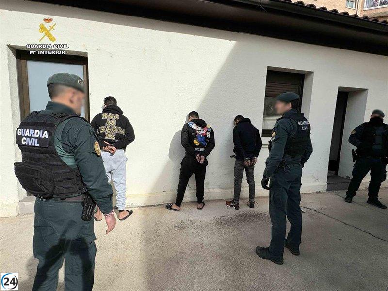 La Guardia Civil captura a 5 individuos y desmantela banda que perpetró múltiples robos en Nájera.