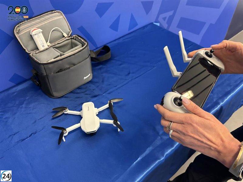 La Policía Nacional detiene dron ilegal en Logroño.