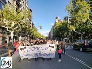 Mujeres lesbianas marchan por la igualdad en Logroño