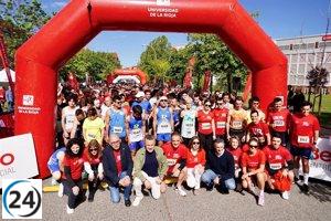 La Carrera Campus 2024 de la Universidad de La Rioja rompe récord de inscripciones con 1,200 participantes.