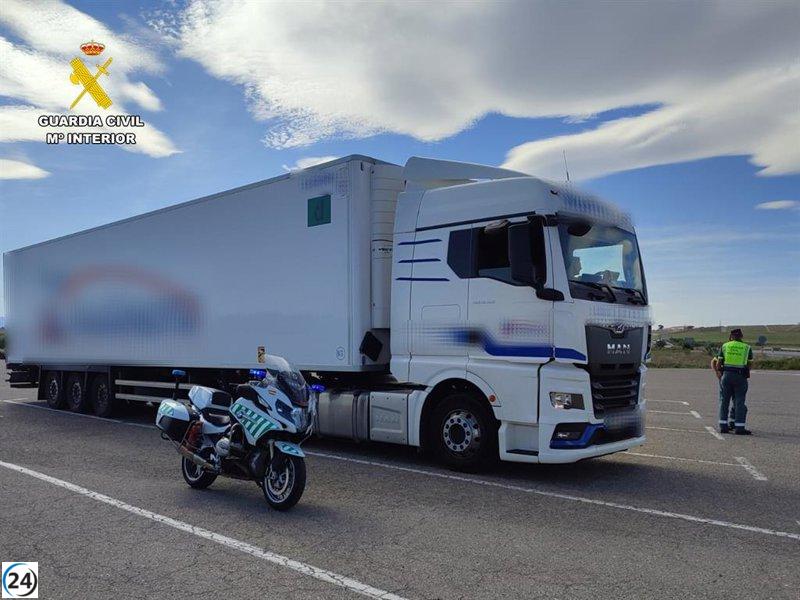 Camionero reincidente detenido por conducir ebrio en Alfaro.