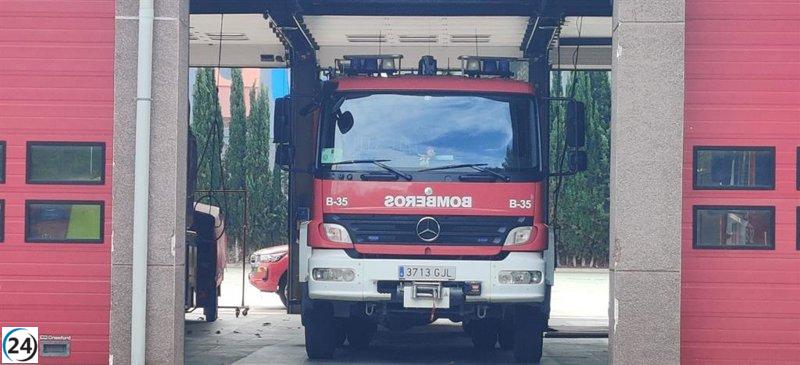 Fuego controlado en planta de reciclaje en Casalarreina