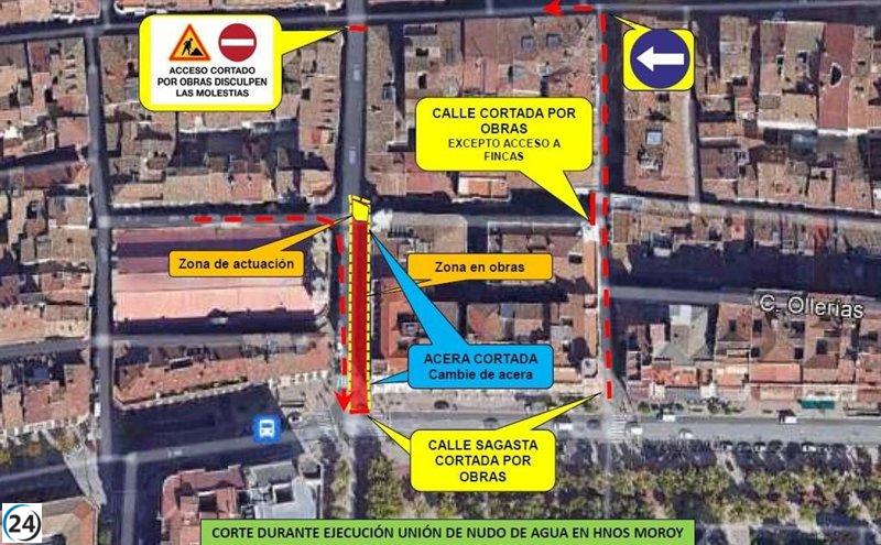 Obras en la calle Sagasta causan nuevos cortes y desvíos esta semana.