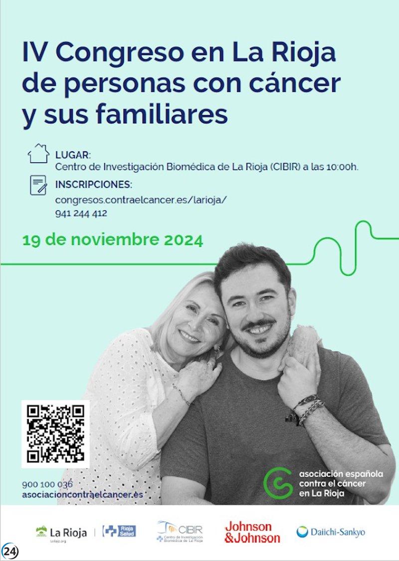 El 19 de noviembre se llevará a cabo el IV Congreso de pacientes con cáncer y sus familias en La Rioja.