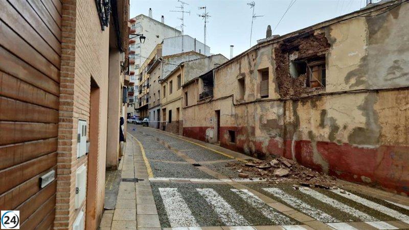 Colapso de edificio vacío en el Casco Antiguo de Calahorra.