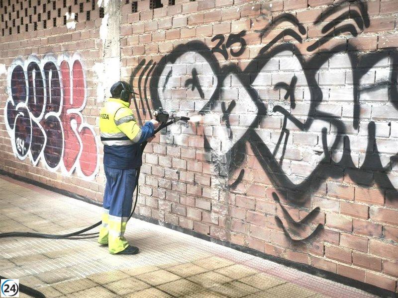 Logroño intensifica su lucha contra los grafitis: multas de hasta 600 euros, mayor vigilancia y limpieza continua.