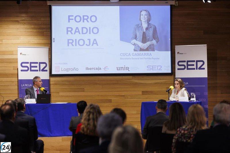 Gamarra exige a Sánchez la convocatoria de elecciones ante un posible fracaso en los Presupuestos.