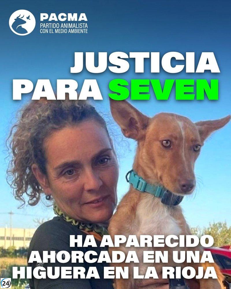 PACMA exige identificar al culpable del ahorcamiento de la podenca Seven en Calahorra.