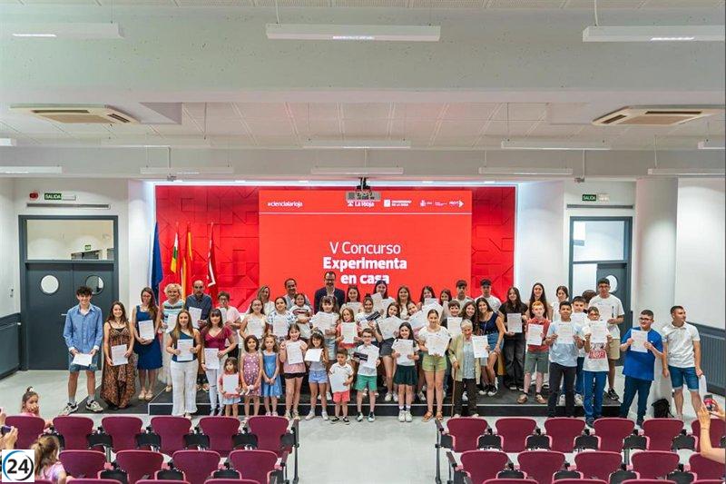 CEIP Las Gaunas e IES La Laboral triunfan en el V Concurso 'Experimenta en casa' junto a los hermanos Torroba Blanco.