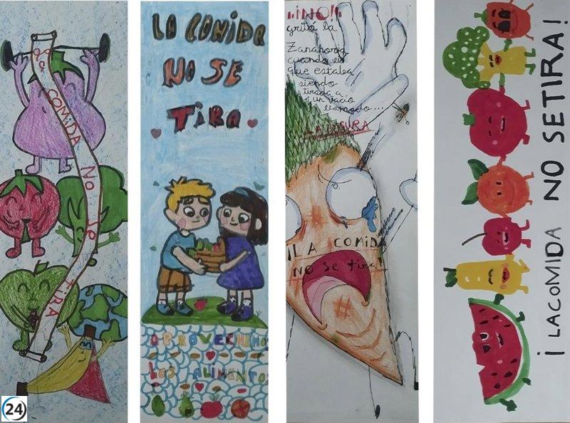 Ganadores del X Concurso de Dibujo 'La comida no se desperdicia': Ariana Argaiz, Haizea González, Gabriela Ioana y Milan Danilo.