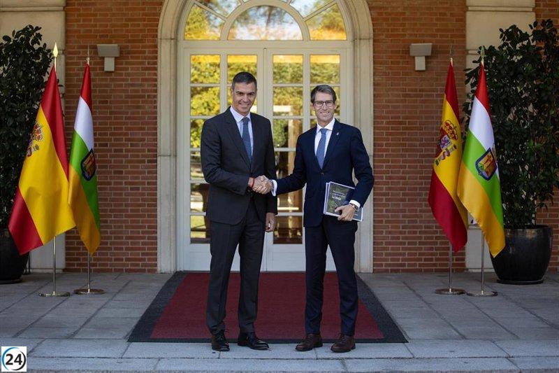 Sánchez celebra el Día de La Rioja destacando la labor de sus ciudadanos en la construcción de un futuro solidario.