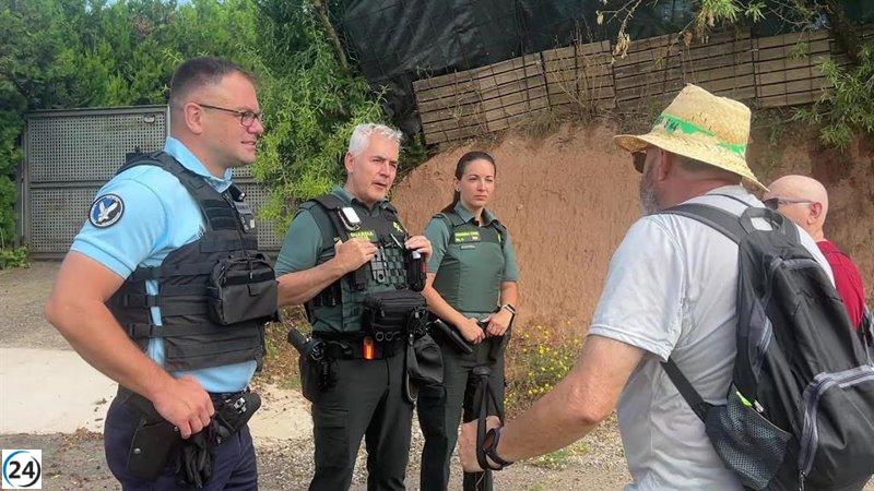 Guardia Civil y Gendarmería Francesa protegen a los peregrinos en La Rioja.