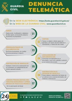 La Guardia Civil lanza un sistema de denuncias en línea para conectar mejor con los ciudadanos.