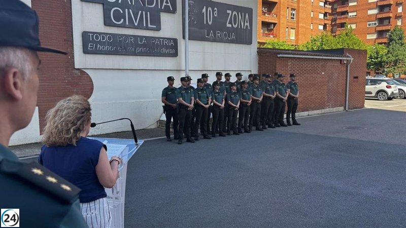 La Guardia Civil de La Rioja suma 18 nuevos reclutas a su décima zona.