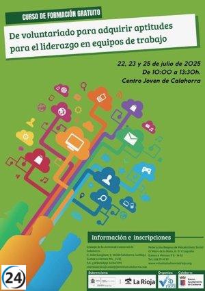 Curso gratuito de voluntariado en Calahorra, impulsado por la Federación Riojana de Voluntariado Social.