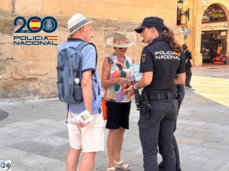La Policía Nacional refuerza medidas para garantizar un turismo seguro en Logroño.