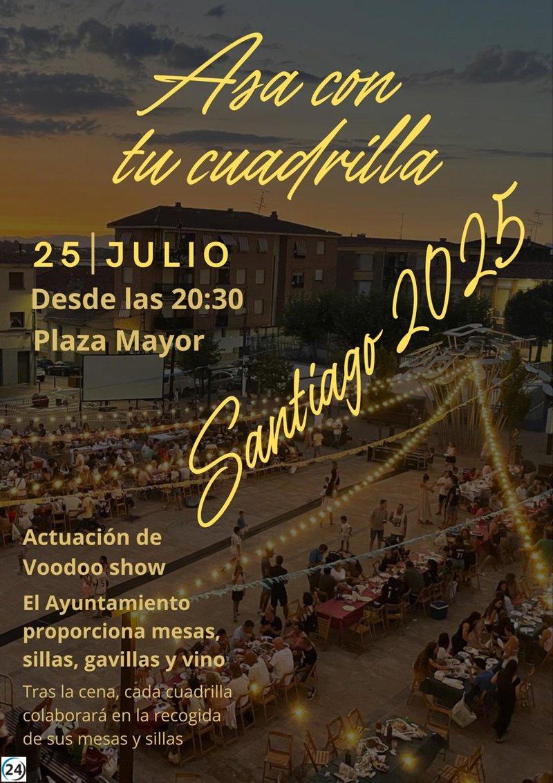 Más de 800 asadores se reunirán en la Plaza Mayor de Albelda de Iregua para festejar Santiago.