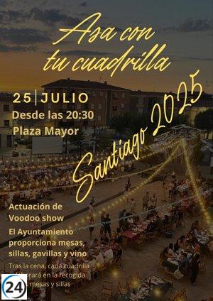 Más de 800 asadores se reunirán en la Plaza Mayor de Albelda de Iregua para festejar Santiago.