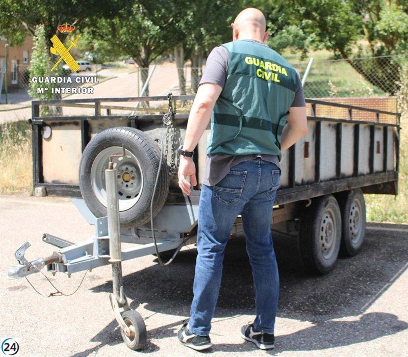 Recuperan en Burgos un remolque sustraído en La Rioja.