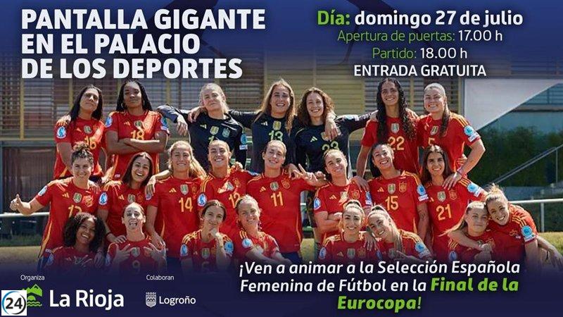 El Palacio de los Deportes de La Rioja instalará una pantalla gigante para la final de la Eurocopa 2025 este domingo.