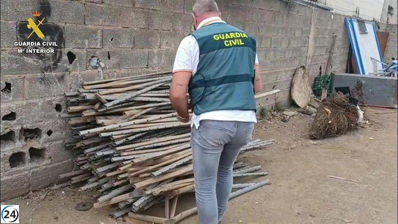Capturan a un sospechoso por el hurto de 700 postes de viñedo en La Rioja.