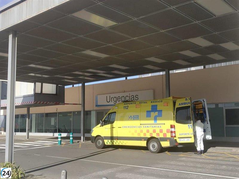 Ciclista herido en caída es llevado al hospital San Pedro en Fuenmayor.