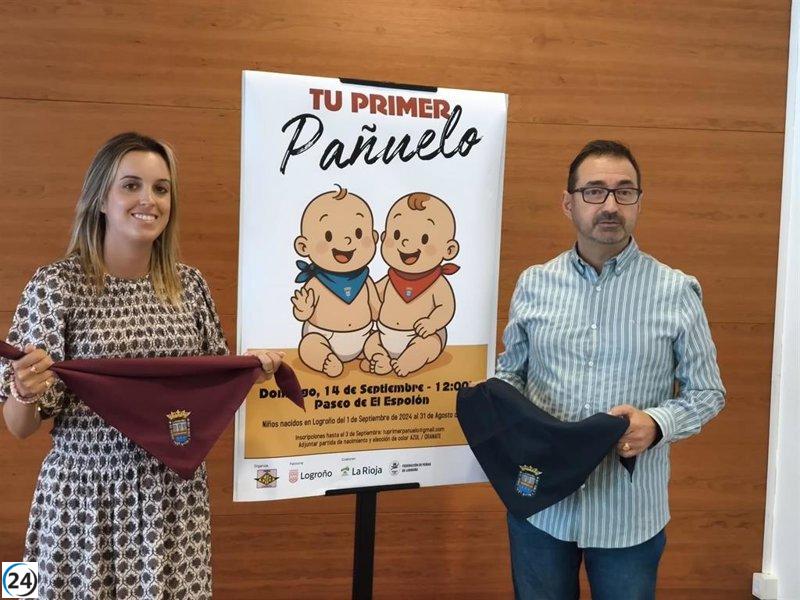 Logroño otorgará el 14 de septiembre el primer pañuelo de San Mateo a los recién nacidos del año.