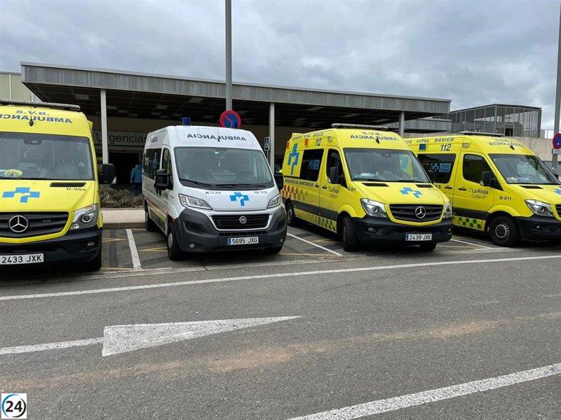 Herido en Logroño tras accidente en bicicleta y llevado al San Pedro.