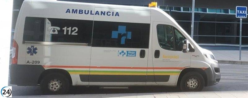 Anciano de 75 años resulta herido en choque de vehículos en la N-126, Haro.
