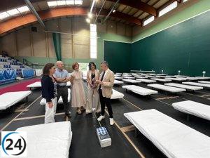 Inicia el programa de acogida temporal con 150 camas en el Polideportivo Titín III de Logroño.