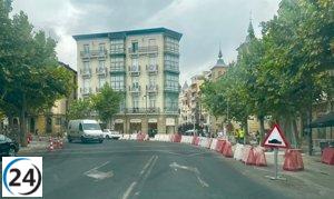 Corte de tráfico en Muro del Carmen y Cervantes por avance en la obra de la Glorieta.
