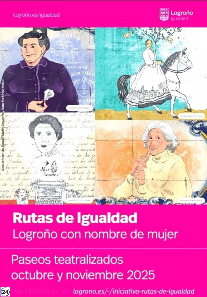 El Ayuntamiento de Logroño lanza este domingo nuevas Rutas de Igualdad.