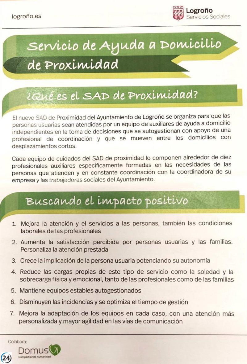 Logroño establece un Servicio de Ayuda a Domicilio con atención personalizada y recursos mejorados.