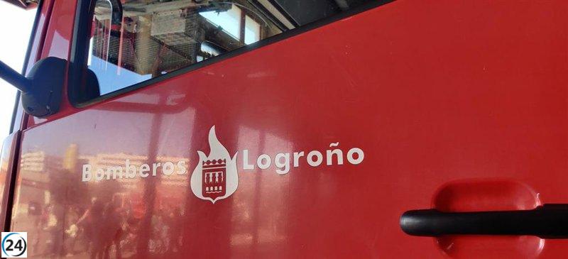 Incendio en contenedor en el este de Logroño