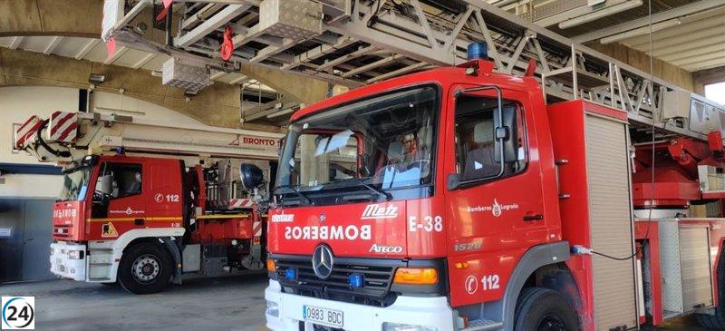 Intervención exitosa de bomberos en incendio de restaurante turco en Logroño.
