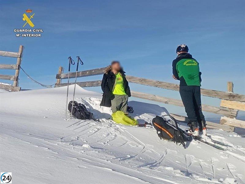 Guardia Civil rescata a senderista en apuros en el pico San Lorenzo.