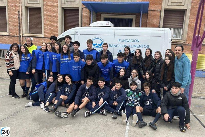 Colegio Escolapias Sotillo de Logroño apoya al Banco de Alimentos con donación de 828 kilos de comida.