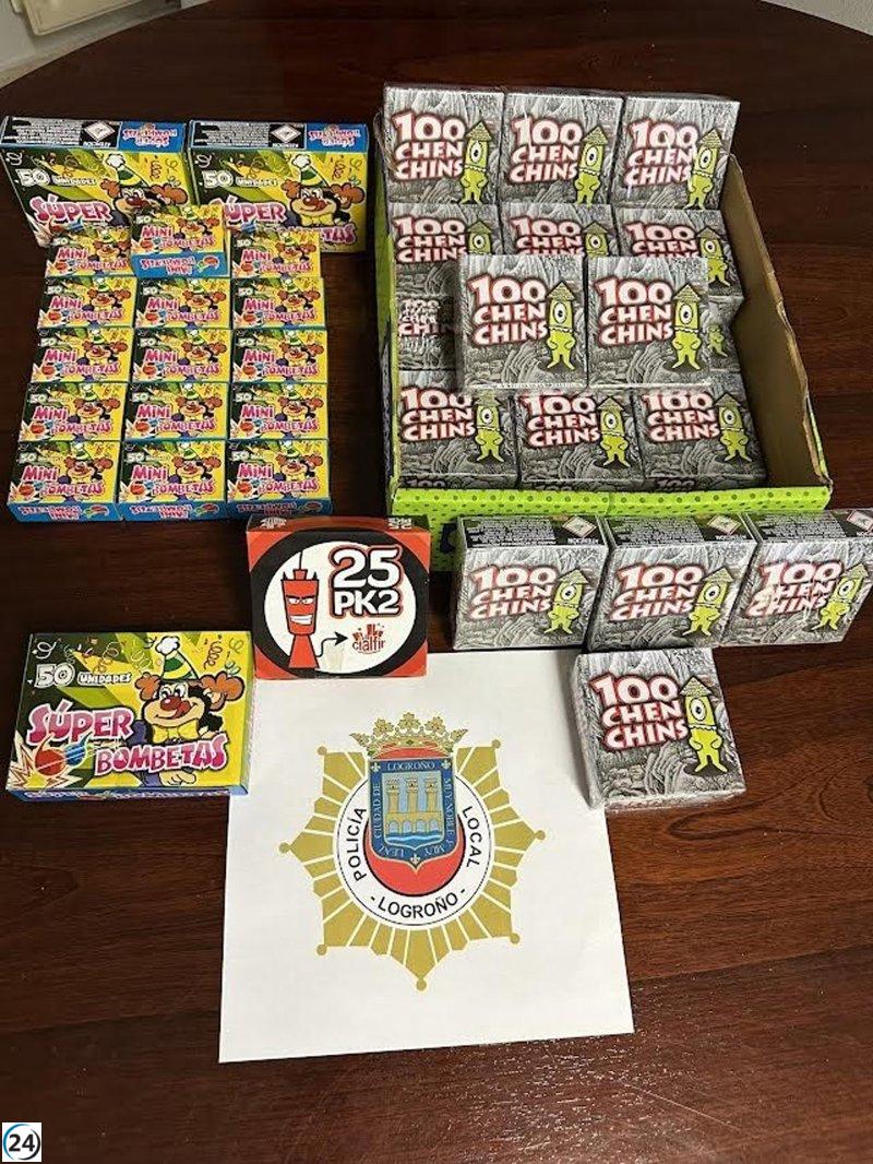 Tres tiendas en Logroño acusadas de vender pirotecnia prohibida a niños menores de 11 años.
