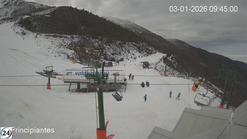 Valdezcaray inicia la temporada invernal con tres pistas y 1,7 kilómetros disponibles para esquiar.