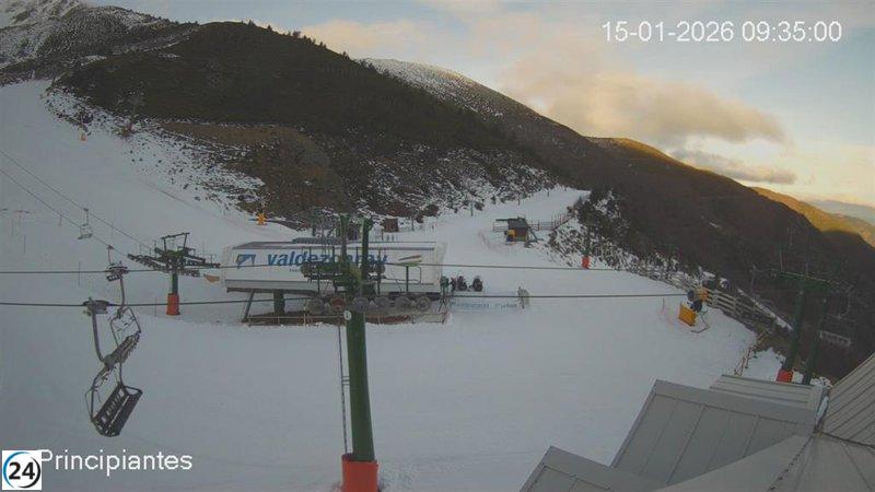 Valdezcaray inicia la temporada este jueves con cinco pistas y 5,17 kilómetros para esquiar.