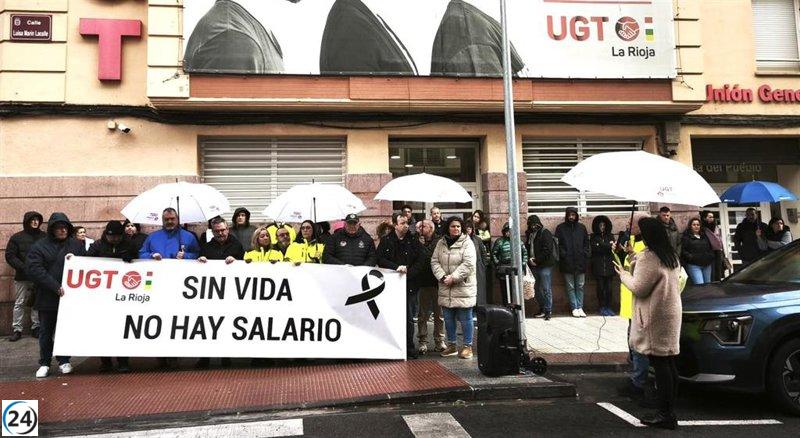 UGT La Rioja rinde homenaje al vigilante de seguridad del Museo Würth y exige medidas compensatorias.