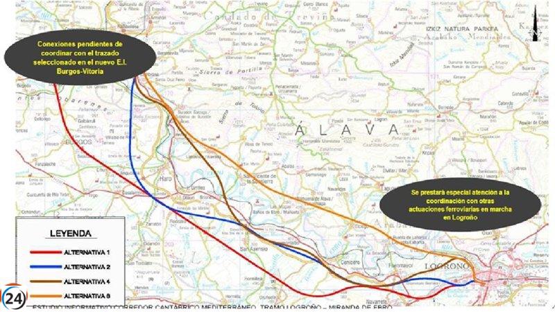 Por La Rioja solicita eliminar la alternativa de Alta Velocidad Zaragoza-Miranda.