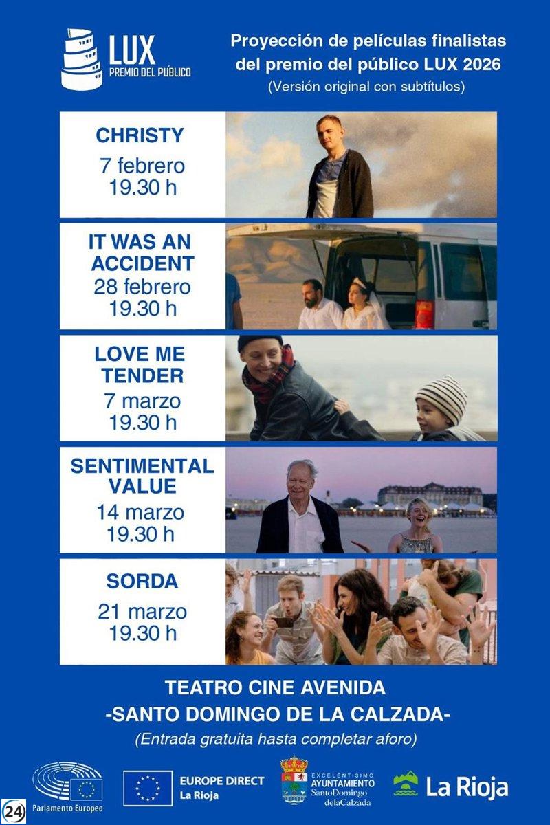 Cine gratuito en Santo Domingo presenta candidatas a los Premios LUX del Parlamento Europeo.