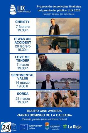 Cine gratuito en Santo Domingo presenta candidatas a los Premios LUX del Parlamento Europeo.