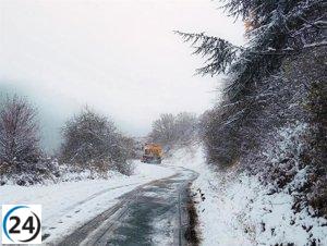 Obligatorio el uso de cadenas para acceder a los puertos de Pradilla, Peña Hincada y Montenegro.
