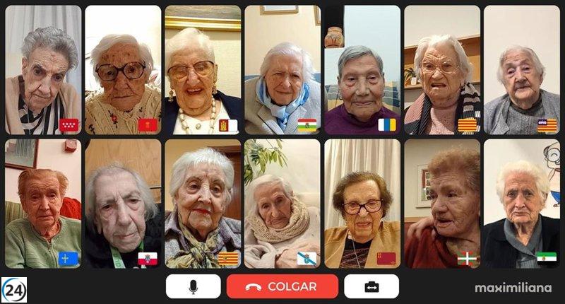 Carmen Porres, de 104 años, de Calahorra, establece un récord mundial en la videollamada más larga.