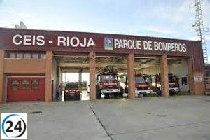 Incendio en la calle Mayor de Nájera destruye contenedor de papel.