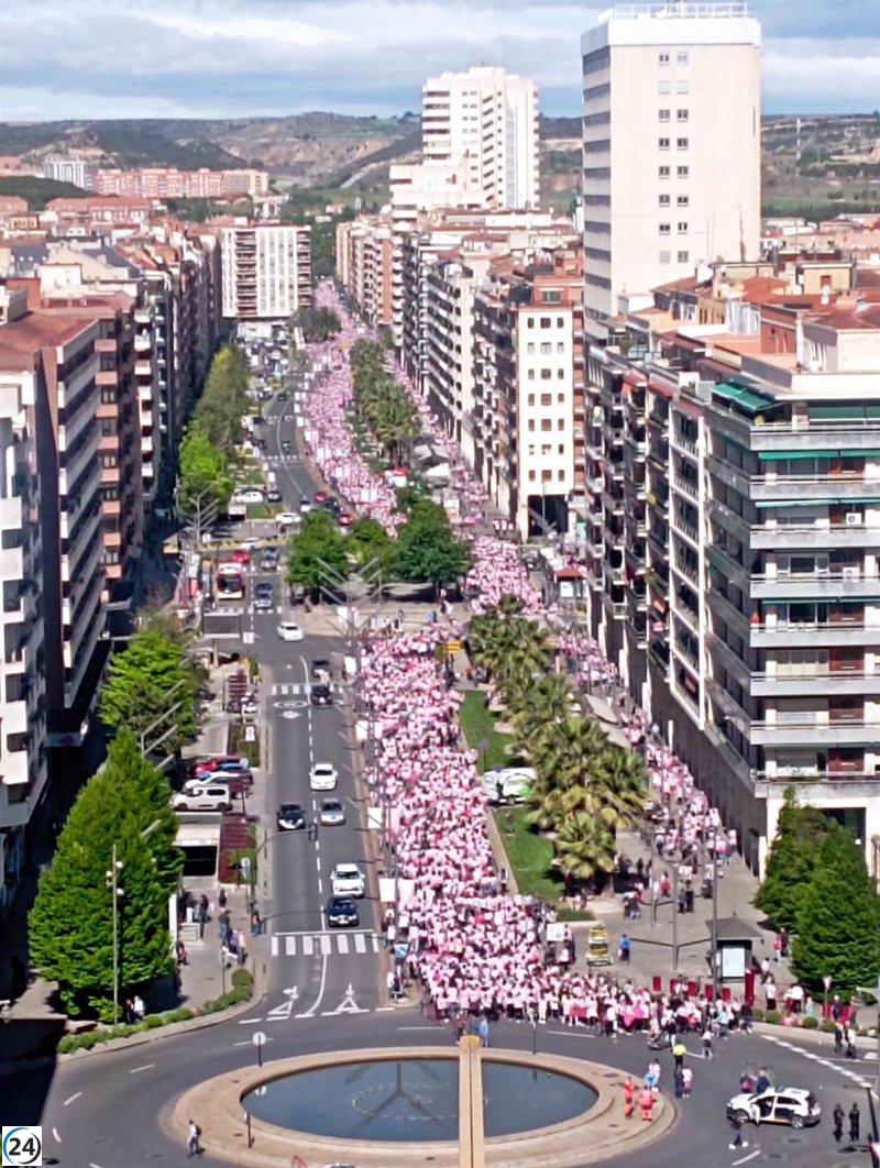 11.000 mujeres corren por la investigación contra el cáncer en Logroño.