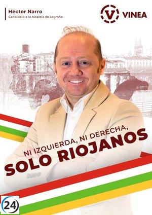 Héctor Narro lidera la lista electoral de Vinea La Rioja al Ayuntamiento.